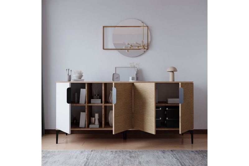 Kunar Konsollbord 180 cm - Vit/Natur - Möbler - Bord & matgrupp - Avlastningsbord & sidobord - Konsolbord & hallbord