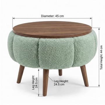 Kundu Sidobord Rund 45 cm Bubblig - Möbler - Bord & matgrupp - Avlastningsbord & sidobord - Brickbord & småbord