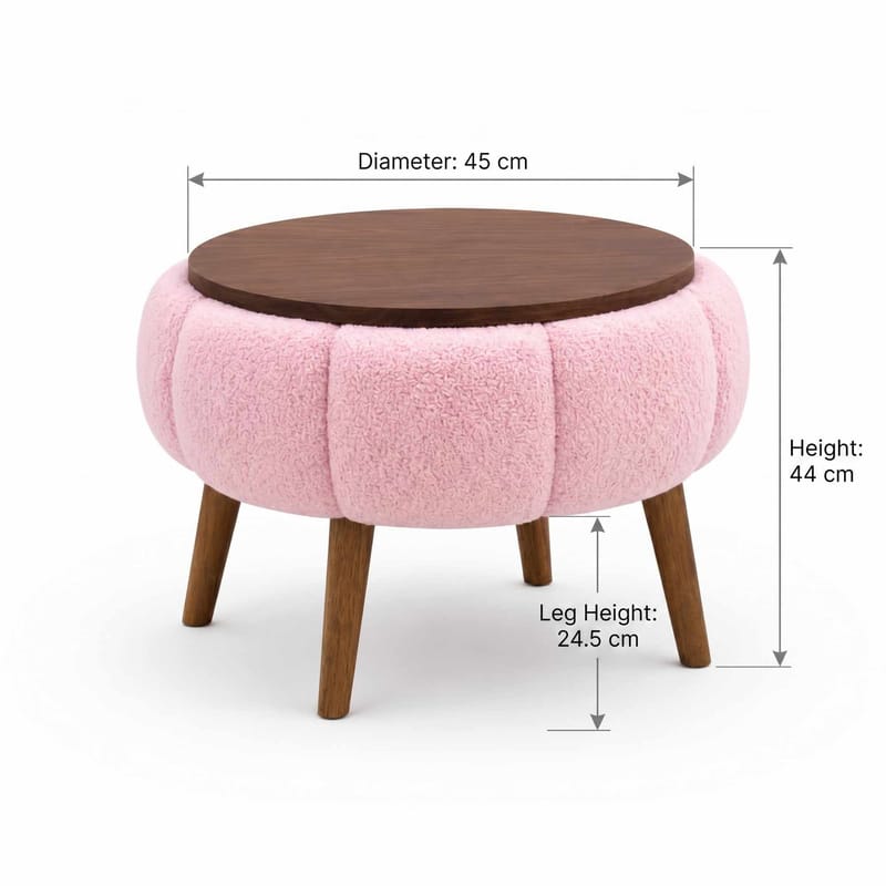 Kundu Sidobord Rund 45 cm Bubblig - Möbler - Bord & matgrupp - Avlastningsbord & sidobord - Brickbord & småbord