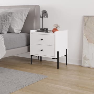 Kunimitsu Sängbord & Nattduksbord i Trä med Lådor 45 cm - Vit - Möbler - Bord & matgrupp - Avlastningsbord & sidobord - Sängbord & nattduksbord
