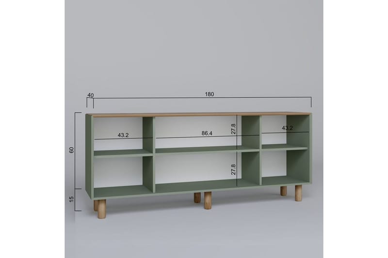 Kuniyoshi Konsollbord 180 cm - Grön - Möbler - Bord & matgrupp - Avlastningsbord & sidobord - Konsolbord & hallbord