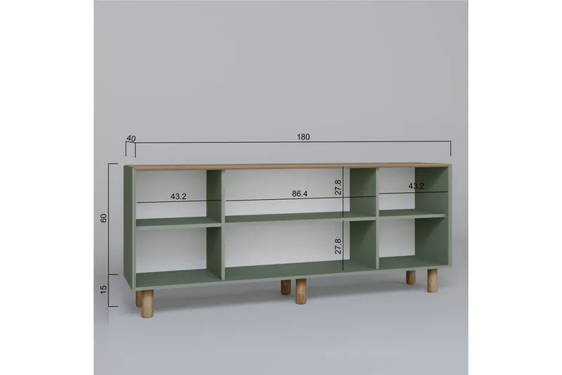 Kuniyoshi Konsollbord 180 cm - Grön - Möbler - Bord & matgrupp - Avlastningsbord & sidobord - Konsolbord & hallbord