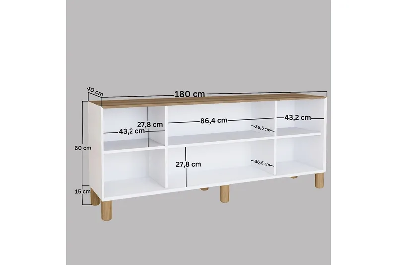 Kuniyoshi Konsollbord 180 cm - Valnöt - Möbler - Bord & matgrupp - Avlastningsbord & sidobord - Konsolbord & hallbord