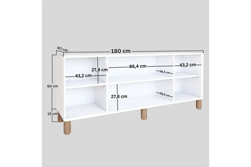 Kuniyoshi Konsollbord 180 cm - Vit - Möbler - Bord & matgrupp - Avlastningsbord & sidobord - Konsolbord & hallbord