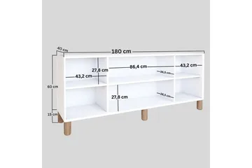 Kuniyoshi Konsollbord 180 cm - Vit - Möbler - Bord & matgrupp - Avlastningsbord & sidobord - Konsolbord & hallbord