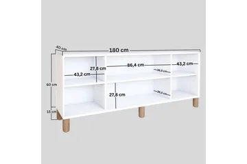 Kuniyoshi Konsollbord 180 cm - Vit - Möbler - Bord & matgrupp - Avlastningsbord & sidobord - Konsolbord & hallbord