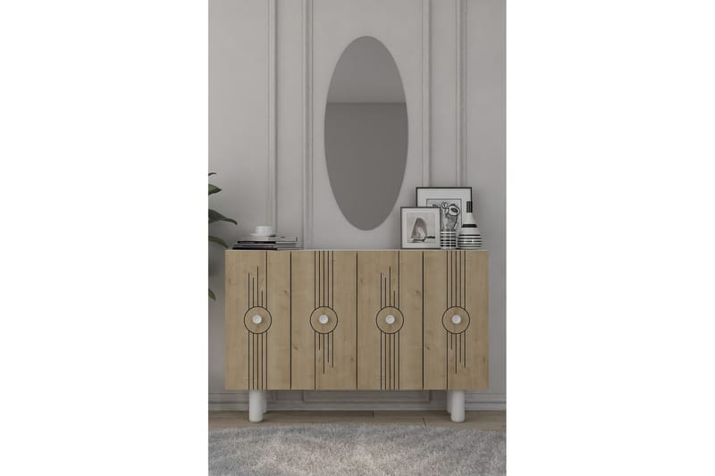 Kyrosen Konsollbord 120 cm - Vit/Ek - Möbler - Bord & matgrupp - Avlastningsbord & sidobord - Konsolbord & hallbord