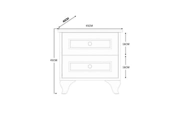 Kyvor Sängbord 45 cm - Matt Vit - Möbler - Bord & matgrupp - Avlastningsbord & sidobord - Sängbord & nattduksbord