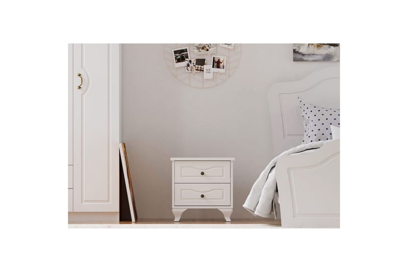 Kyvor Sängbord 45 cm - Matt Vit - Möbler - Bord & matgrupp - Avlastningsbord & sidobord - Sängbord & nattduksbord