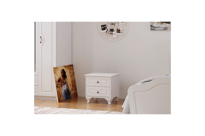Kyvor Sängbord 45 cm - Matt Vit - Möbler - Bord & matgrupp - Avlastningsbord & sidobord - Sängbord & nattduksbord