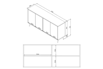 Lacus Konsollbord 150 cm - Vit - Möbler - Bord & matgrupp - Avlastningsbord & sidobord - Konsolbord & hallbord