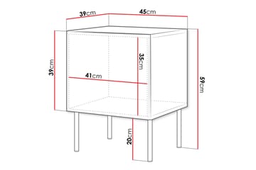 Laholm Sängbord 45 cm - Svart - Möbler - Bord & matgrupp - Avlastningsbord & sidobord - Sängbord & nattduksbord