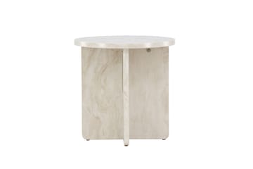 Ålesund Travertin Sidobord 50 cm - Beige - Möbler - Bord & matgrupp - Avlastningsbord & sidobord - Lampbord & sidobord