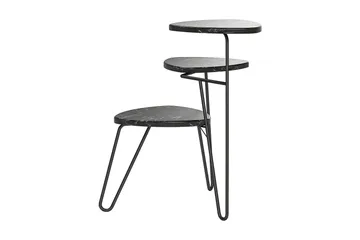 Athena Sidobord 55 cm Marmorlook/Svart - Novogratz - Möbler - Bord & matgrupp - Avlastningsbord & sidobord - Lampbord & sidobord