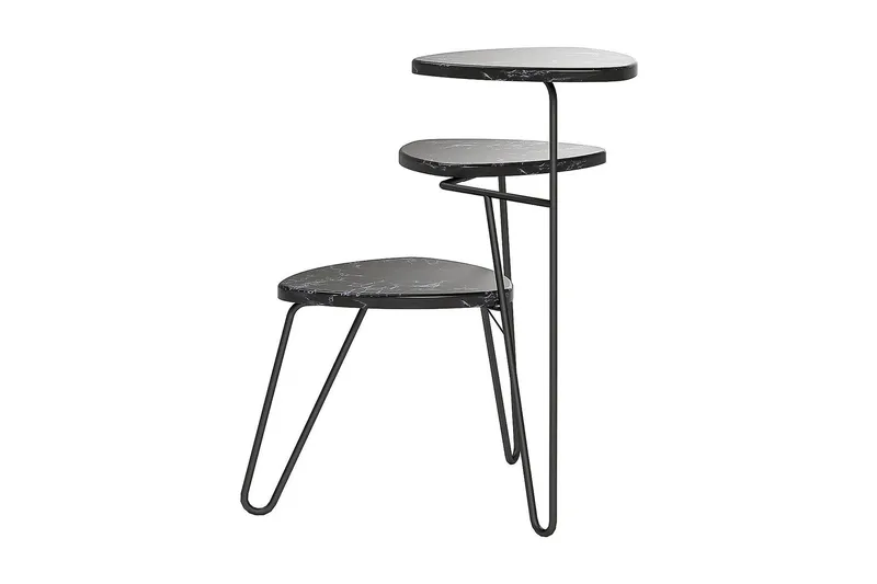 Athena Sidobord 55 cm Marmorlook/Svart - Novogratz - Möbler - Bord & matgrupp - Avlastningsbord & sidobord - Lampbord & sidobord