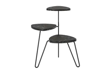 Athena Sidobord 55 cm Marmorlook/Svart - Novogratz - Möbler - Bord & matgrupp - Avlastningsbord & sidobord - Lampbord & sidobord