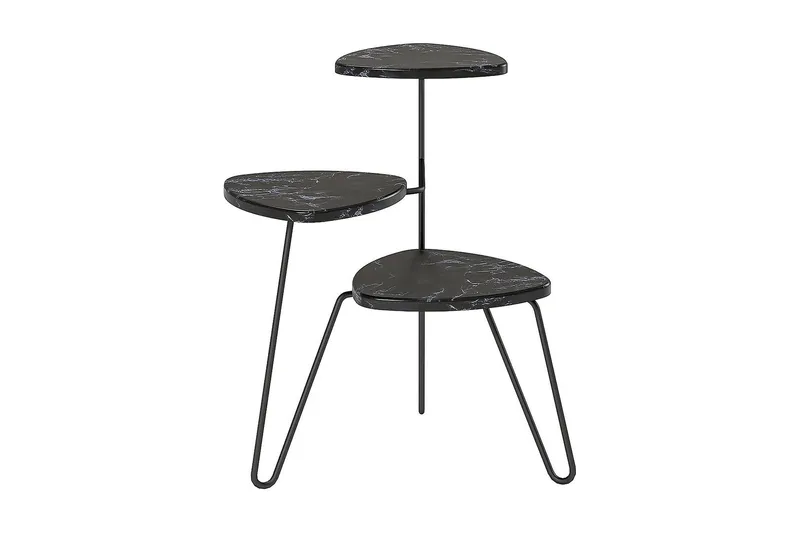 Athena Sidobord 55 cm Marmorlook/Svart - Novogratz - Möbler - Bord & matgrupp - Avlastningsbord & sidobord - Lampbord & sidobord