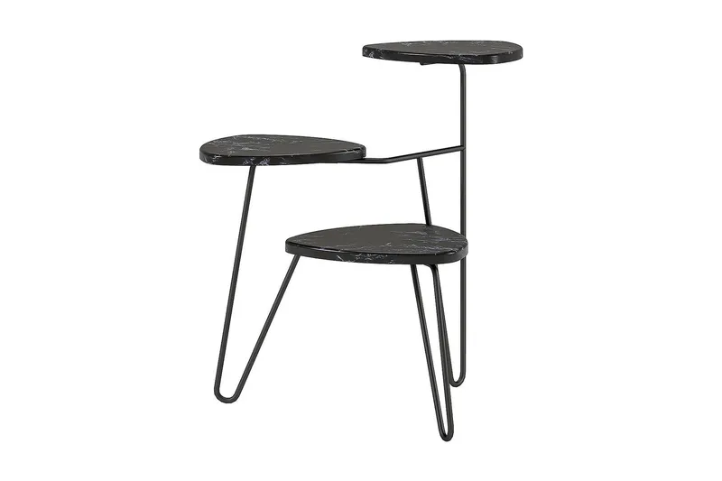 Athena Sidobord 55 cm Marmorlook/Svart - Novogratz - Möbler - Bord & matgrupp - Avlastningsbord & sidobord - Lampbord & sidobord