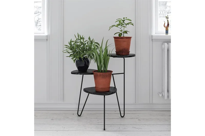 Athena Sidobord 55 cm Marmorlook/Svart - Novogratz - Möbler - Bord & matgrupp - Avlastningsbord & sidobord - Lampbord & sidobord