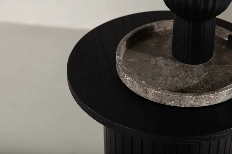 Bianca Sidobord 40x65 cm Runt - Svart - Möbler - Bord & matgrupp - Avlastningsbord & sidobord - Piedestal & blompiedestal