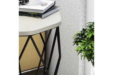 Bojana Sidobord Runt 46 cm - Beige/Svart - Möbler - Bord & matgrupp - Avlastningsbord & sidobord - Lampbord & sidobord