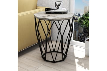 Bojana Sidobord Runt 46 cm - Grå/Svart - Möbler - Bord & matgrupp - Avlastningsbord & sidobord - Lampbord & sidobord