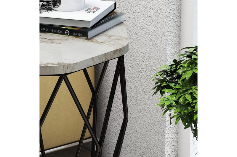 Bojana Sidobord Runt 46 cm - Grå/Svart - Möbler - Bord & matgrupp - Avlastningsbord & sidobord - Lampbord & sidobord