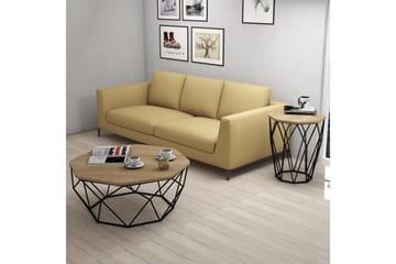 Bojana Sidobord Runt 46 cm - Natur/Svart - Möbler - Bord & matgrupp - Avlastningsbord & sidobord - Lampbord & sidobord