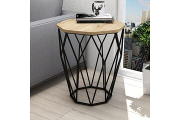 Bojana Sidobord Runt 46 cm - Natur/Svart - Möbler - Bord & matgrupp - Avlastningsbord & sidobord - Lampbord & sidobord