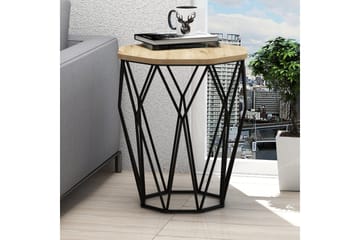 Bojana Sidobord Runt 46 cm - Natur/Svart - Möbler - Bord & matgrupp - Avlastningsbord & sidobord - Lampbord & sidobord