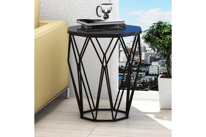 Bojana Sidobord Runt 46 cm - Svart - Möbler - Bord & matgrupp - Avlastningsbord & sidobord - Lampbord & sidobord