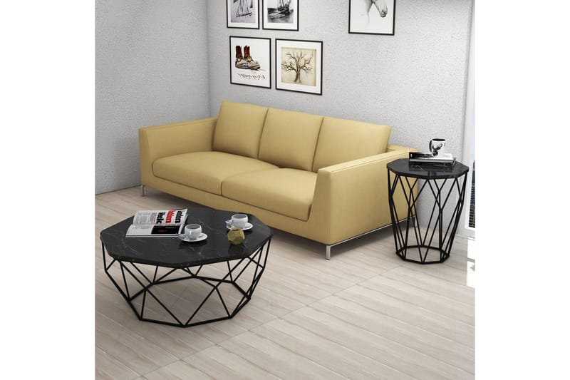 Bojana Sidobord Runt 46 cm - Svart - Möbler - Bord & matgrupp - Avlastningsbord & sidobord - Lampbord & sidobord