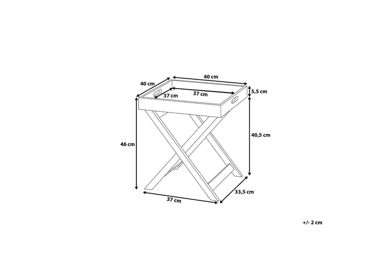 Chester Sidobord 40 cm - Grå - Möbler - Bord & matgrupp - Avlastningsbord & sidobord - Lampbord & sidobord
