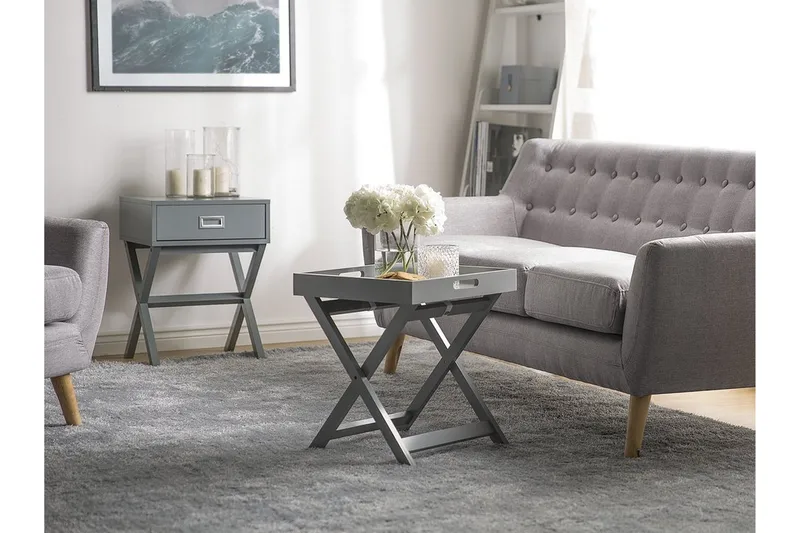 Chester Sidobord 40 cm - Grå - Möbler - Bord & matgrupp - Avlastningsbord & sidobord - Lampbord & sidobord