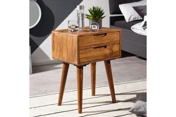 Eshott Sängbord 47 cm med Förvaring och Lådor i Trä - Brun - Möbler - Bord & matgrupp - Avlastningsbord & sidobord - Sängbord & nattduksbord