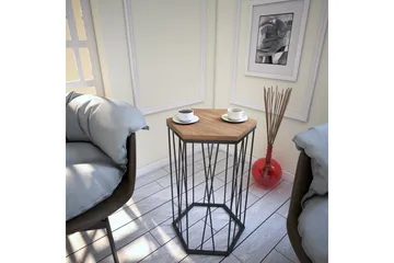 Falan Sidobord 40 cm Hexagon - Ljusbrun/Svart - Möbler - Bord & matgrupp - Avlastningsbord & sidobord - Lampbord & sidobord