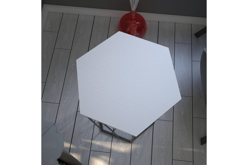 Falan Sidobord 40 cm Hexagon - Vit/Svart - Möbler - Bord & matgrupp - Avlastningsbord & sidobord - Lampbord & sidobord