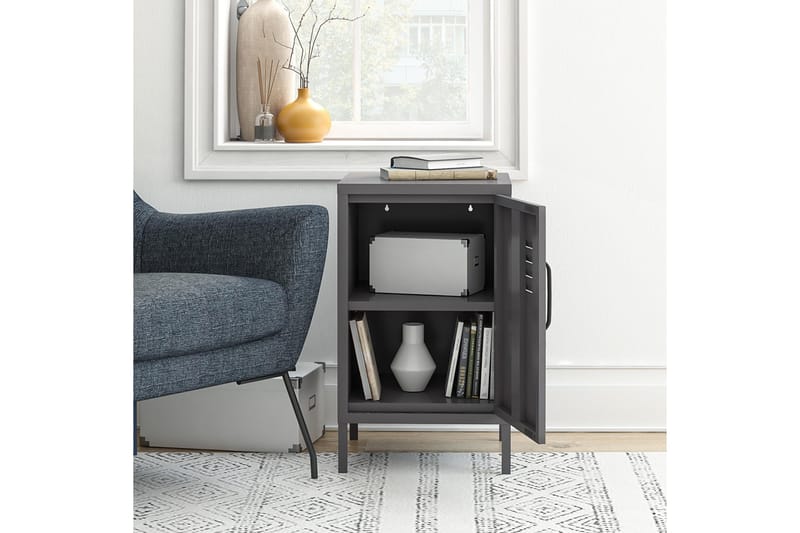 Franklin Sidobord 38x40 cm Grå - Dorel Home - Möbler - Bord & matgrupp - Avlastningsbord & sidobord - Lampbord & sidobord