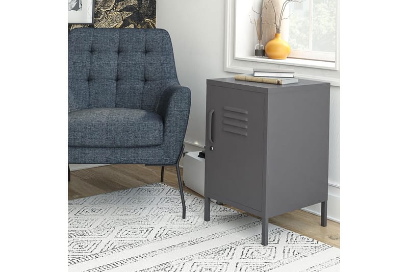 Franklin Sidobord 38x40 cm Grå - Dorel Home - Möbler - Bord & matgrupp - Avlastningsbord & sidobord - Lampbord & sidobord