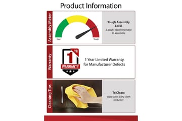 Franklin Sidobord 56 cm 2 Lådor Grå - Dorel Home - Möbler - Bord & matgrupp - Avlastningsbord & sidobord - Lampbord & sidobord