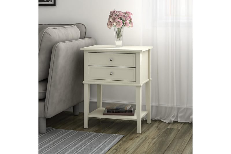 Franklin Sidobord 56 cm Vit - Dorel Home - Möbler - Bord & matgrupp - Avlastningsbord & sidobord - Lampbord & sidobord