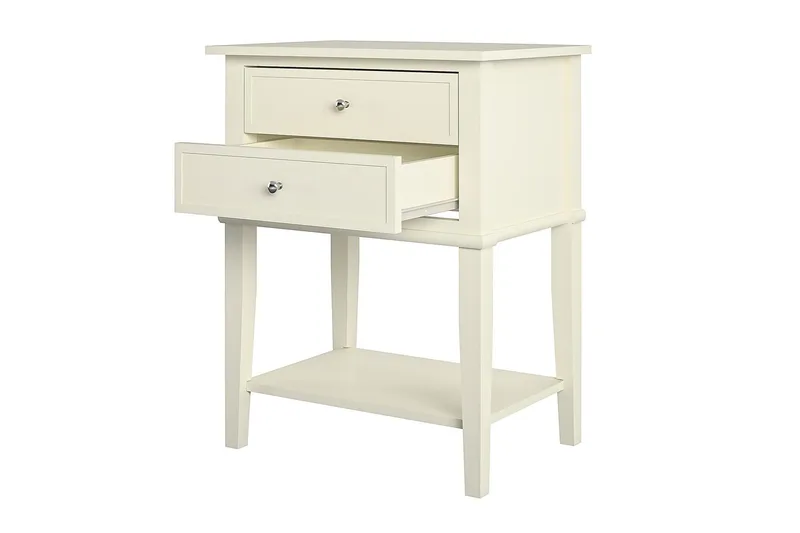 Franklin Sidobord 56 cm Vit - Dorel Home - Möbler - Bord & matgrupp - Avlastningsbord & sidobord - Lampbord & sidobord