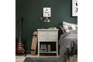 Franklin Sidobord 56 cm Vit - Dorel Home - Möbler - Bord & matgrupp - Avlastningsbord & sidobord - Lampbord & sidobord