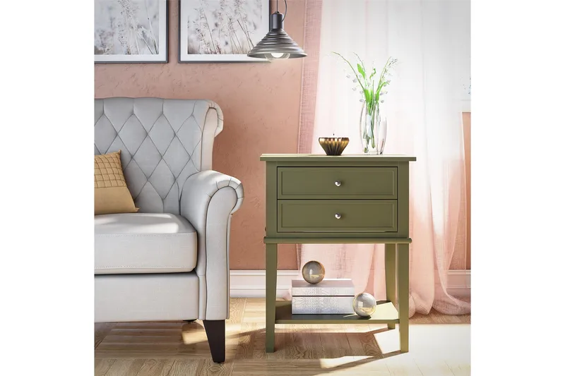 Franklin Sidobord 56x39 cm Olivgrön, Queer Eye