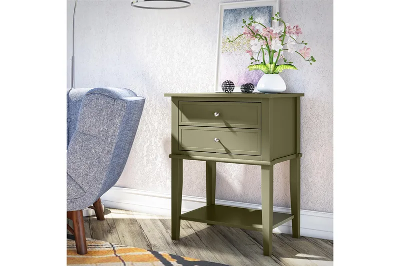 Franklin Sidobord 56x39 cm Olivgrön - Queer Eye - Möbler - Bord & matgrupp - Avlastningsbord & sidobord - Lampbord & sidobord