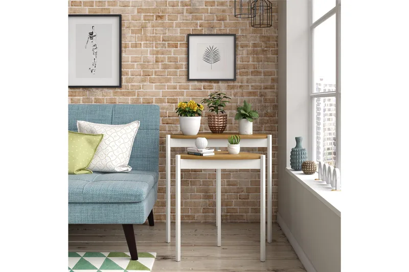 Genadi Sidobord - Vit - Möbler - Bord & matgrupp - Avlastningsbord & sidobord - Lampbord & sidobord