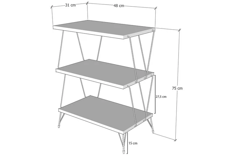 Igazz Sidobord 48 cm - Möbler - Bord & matgrupp - Avlastningsbord & sidobord - Lampbord & sidobord