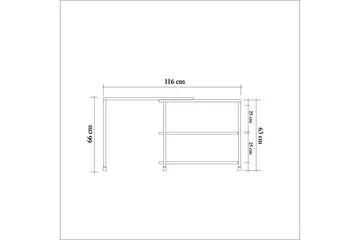 Lantenot Sidobord 76 cm - Natur/Svart - Möbler - Bord & matgrupp - Avlastningsbord & sidobord - Lampbord & sidobord