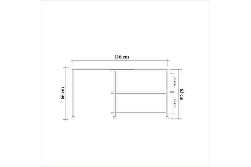Lantenot Sidobord 76 cm - Natur/Svart - Möbler - Bord & matgrupp - Avlastningsbord & sidobord - Lampbord & sidobord