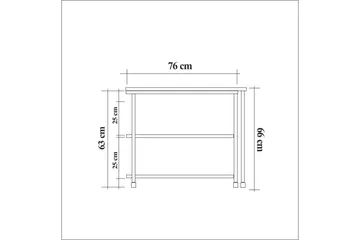Lantenot Sidobord 76 cm - Natur/Svart - Möbler - Bord & matgrupp - Avlastningsbord & sidobord - Lampbord & sidobord